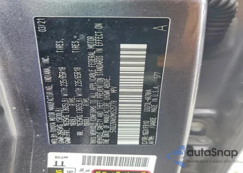 2021 Toyota Highlander L z USA, uszkodzony, nr VIN 5TDZZRAH2MS525778